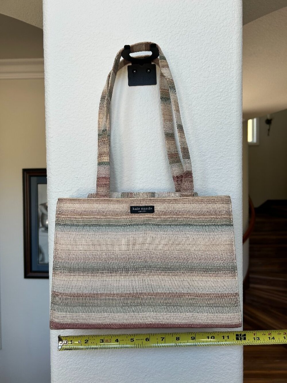 Vintage Kate Spade New York multicolored woven tote bag
